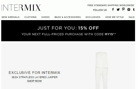 Intermix coupon code