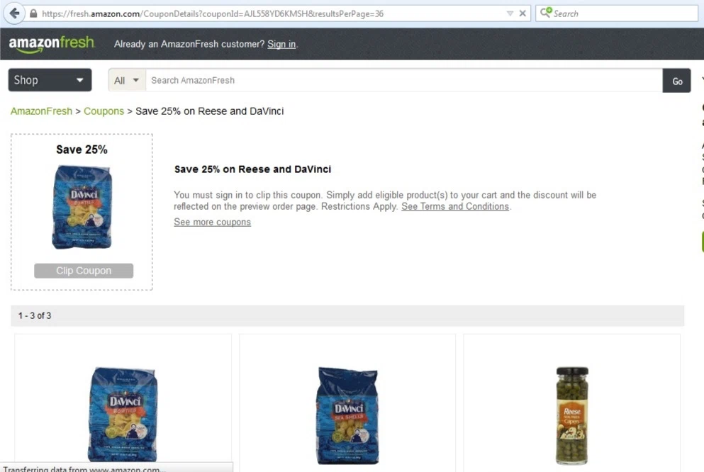 Coupons amazon fresh