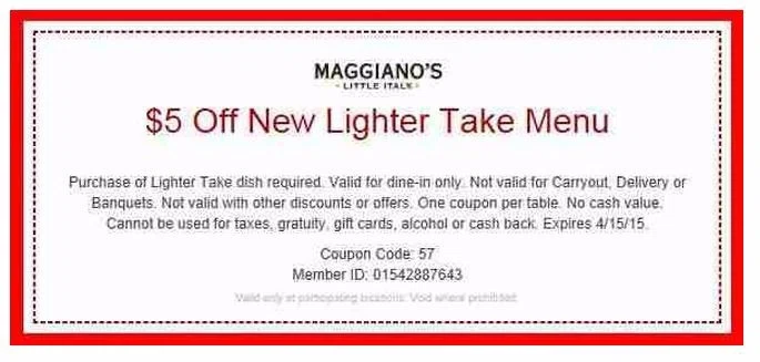 Maggiano's coupon code
